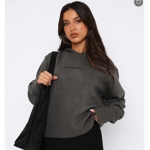 White fox hoodie